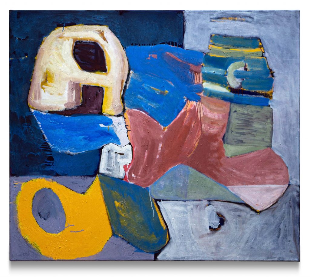Oil painting titled "Behind" by artist Axel Scheins