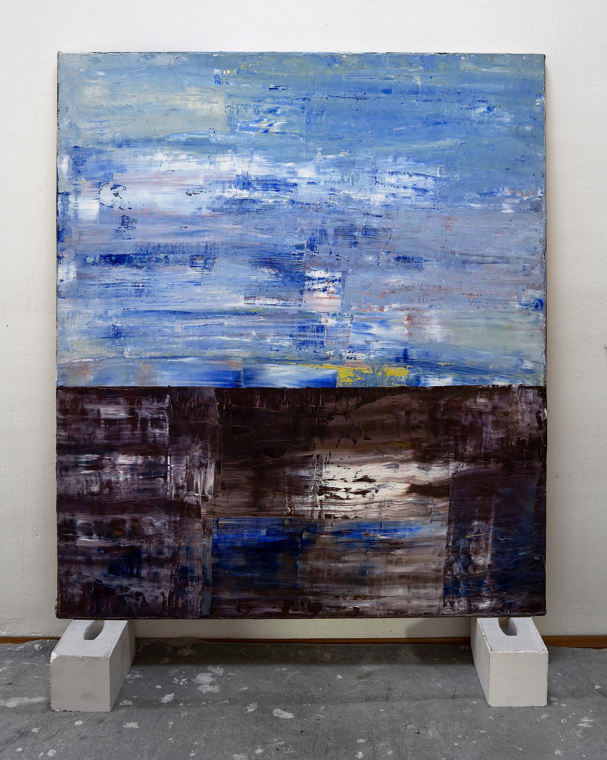 Oil painting titled "Composition No. I" by artist Axel Scheins