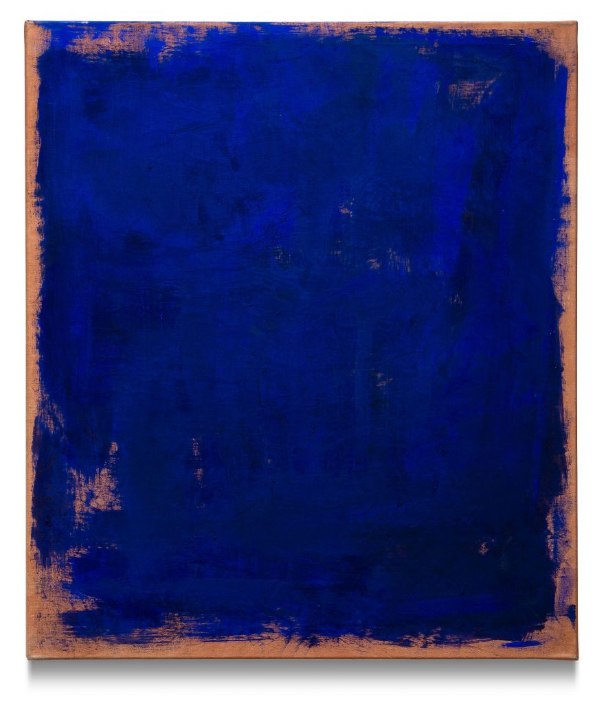 Oil painting titled "Deep blue" by artist Axel Scheins
