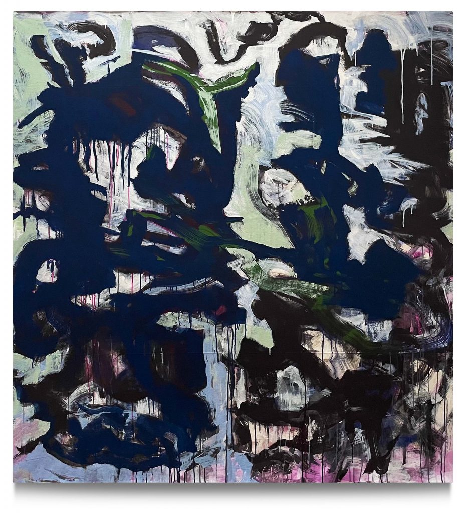 Oil painting titled "In der Hölle ist der Teufel los" by artist Axel Scheins
