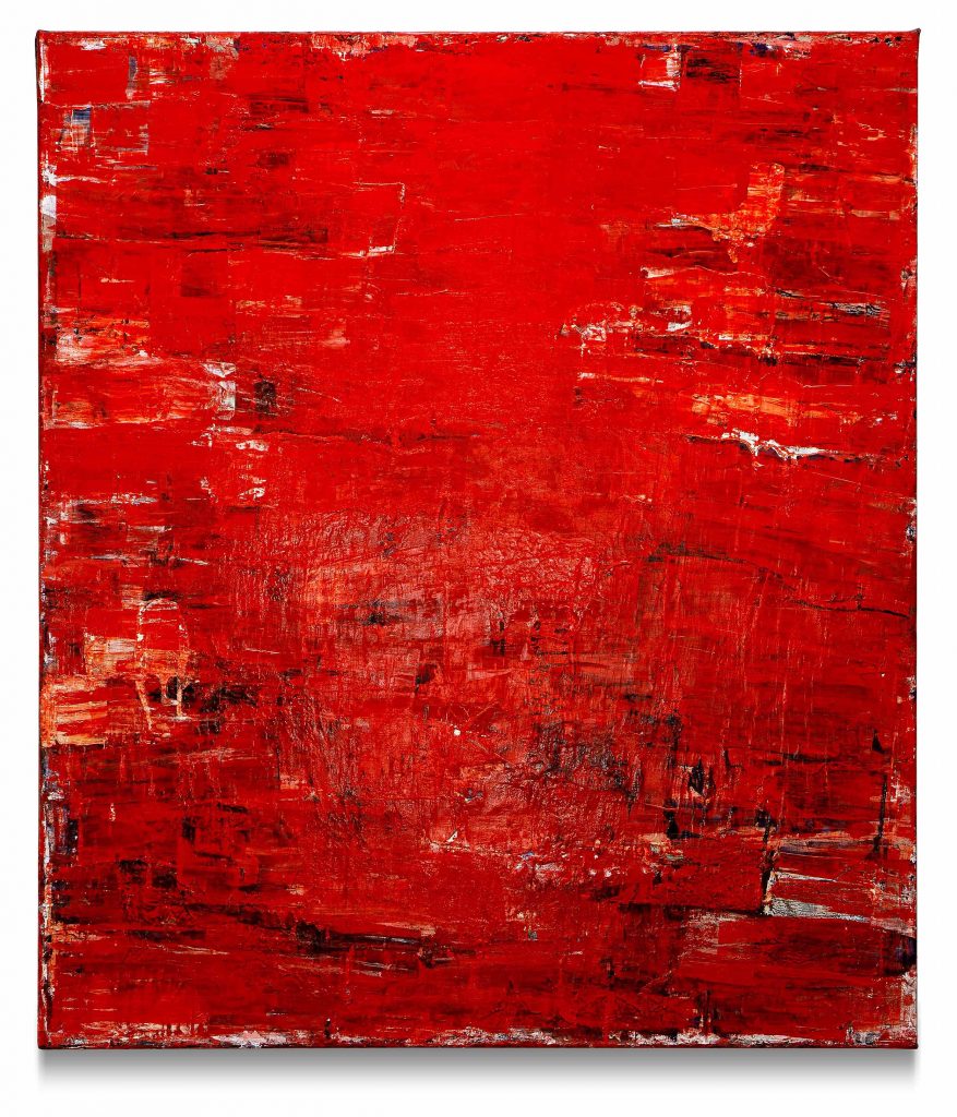 Oil painting titled "Texas Red" by artist Axel Scheins